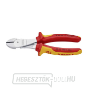 Elektromos oldalvágó 180 mm - 1000V. KNIPEX 74 06 180 - krómozott, többkomponensű VDE hüvelyek Előnézet 