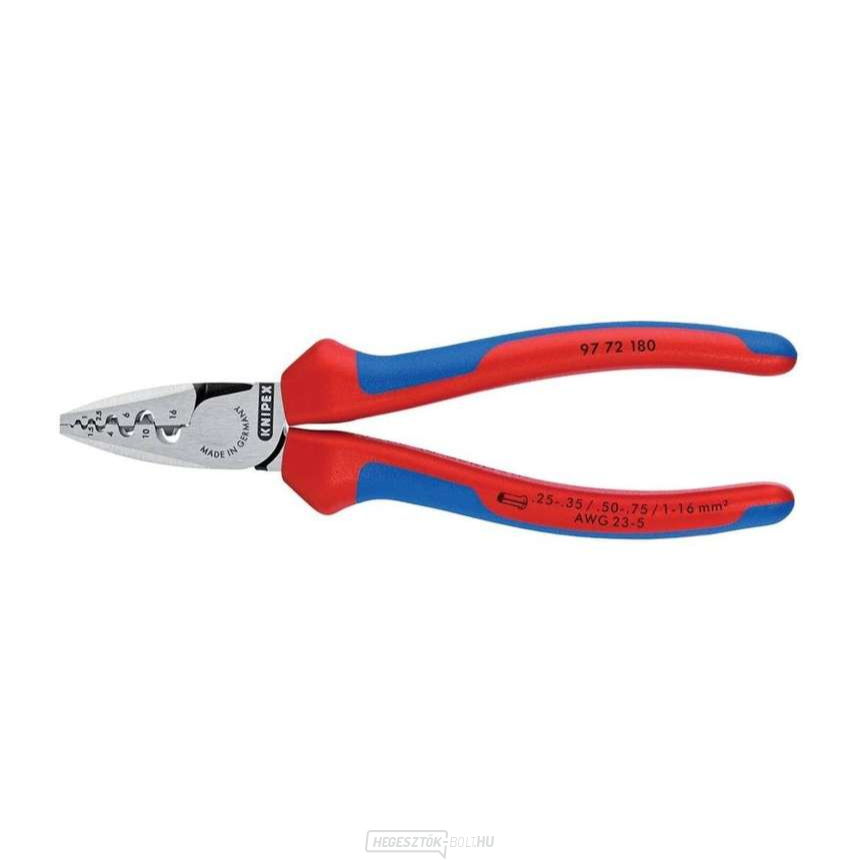 180 mm-es présfogó véghüvelyekhez Knipex 97 72 180 180 mm-es présfogó véghüvelyekhez Knipex 97 72 180 gallery main image