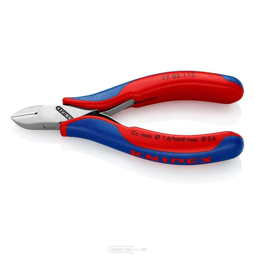 Oldalvágók elektronikához 115 mm KNIPEX 77 02 115 - polírozott fej, többkomponensű hüvelyek Oldalvágók elektronikához 115 mm KNIPEX 77 02 115 - polírozott fej, többkomponensű hüvelyek gallery main image