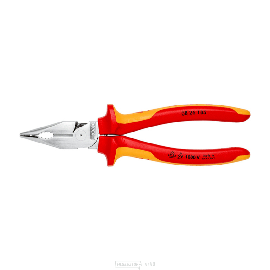 Kombinált keskeny lapos fogó 185 mm VDE Knipex 08 26 185 Kombinált keskeny lapos fogó 185 mm VDE Knipex 08 26 185 gallery main image