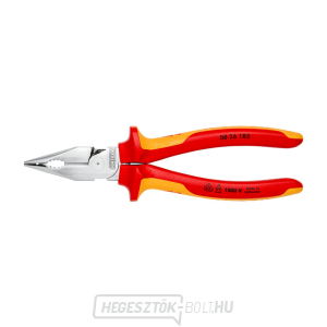 Kombinált keskeny lapos fogó 185 mm VDE Knipex 08 26 185 gallery main image