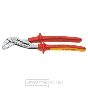 Vízvezeték fogó Alligator 250 mm KNIPEX 88 06 250 - 1000V. Krómozott, többkomponensű VDE hüvelyek Vízvezeték fogó Alligator 250 mm KNIPEX 88 06 250 - 1000V. Krómozott, többkomponensű VDE hüvelyek gallery main image