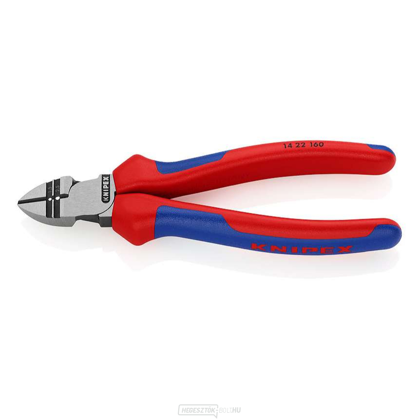 KNIPEX 14 22 160 Oldalvágó fogó 160 mm - csiszolt fej, többkomponensű hüvelyek