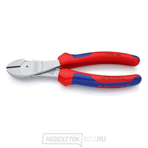 Elektromos oldalvágó 180 mm KNIPEX 74 05 180 - krómozott, többkomponensű hüvelyek gallery main image