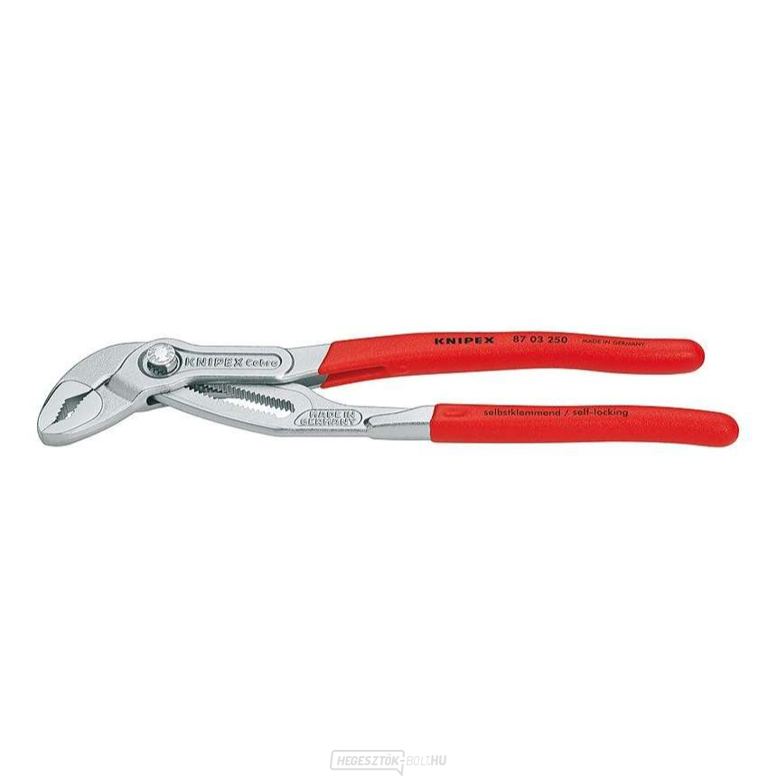 Csővágó Cobra 180 mm KNIPEX 87 03 180 - krómozott, műanyag hüvelyekkel