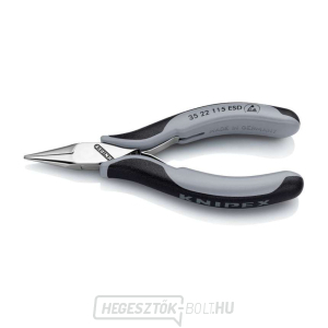 Elektronikai szerelőfogó 115 mm Knipex 35 22 115 ESD - csiszolt fej, többkomponensű hüvelyek gallery main image