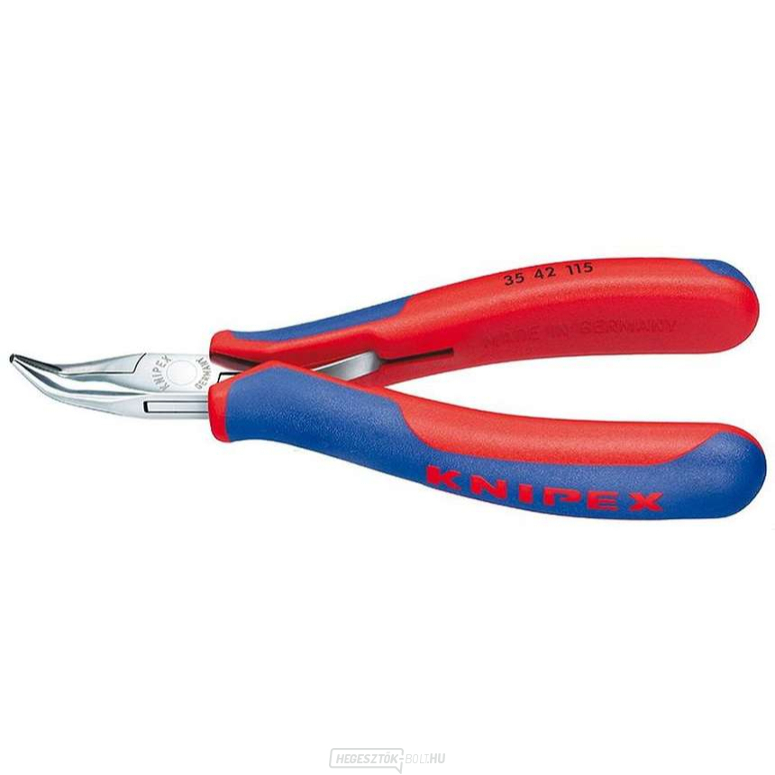 Elektronikai szerelőfogó 115 mm KNIPEX 35 42 115 - polírozott fej, többkomponensű hüvelyek