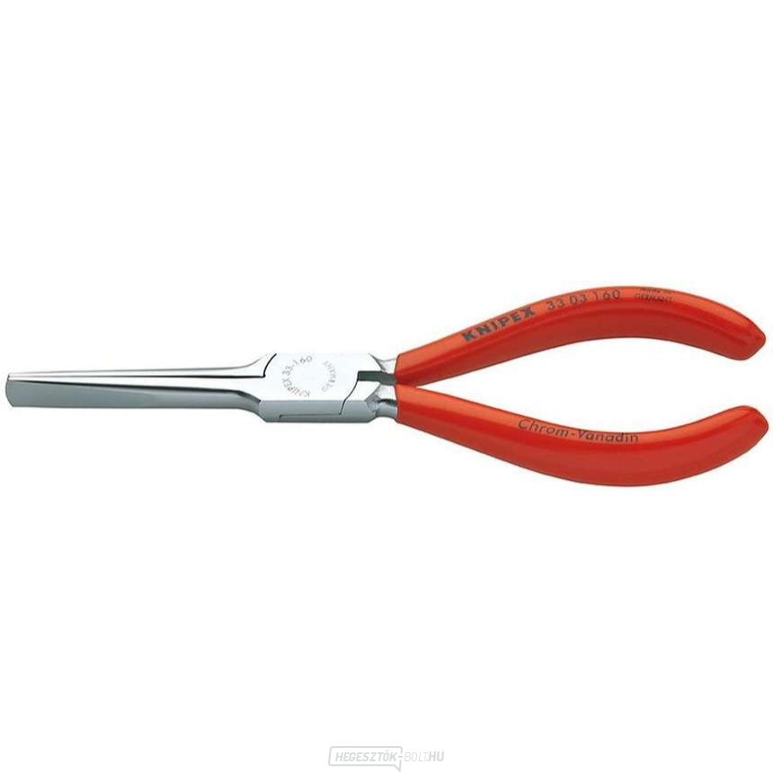 Lapos fogó 160 mm KNIPEX 33 03 160 - krómozott, műanyag hüvelyekkel