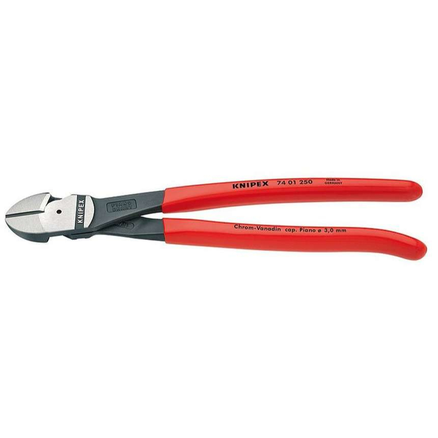 Motoros oldalvágó 250 mm KNIPEX 74 01 250 - polírozott fej, műanyag hüvelyek