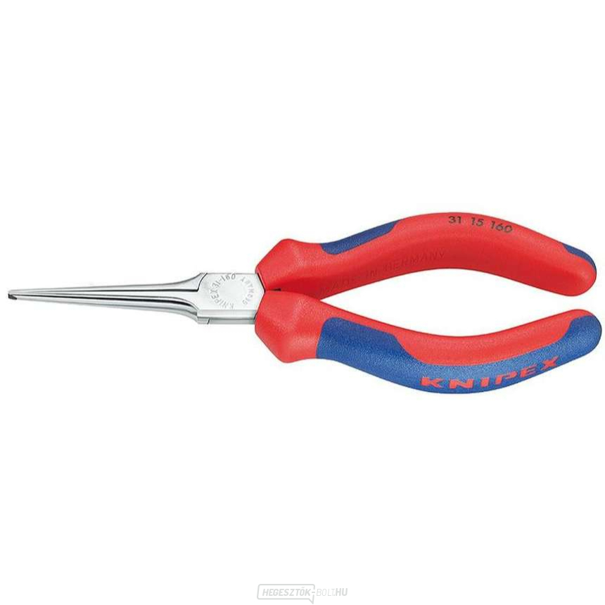 KNIPEX 31 15 160 Félkör alakú tűfogó 160 mm-es fogóhoz - krómozott, többkomponensű hüvelyek KNIPEX 31 15 160 Félkör alakú tűfogó 160 mm-es fogóhoz - krómozott, többkomponensű hüvelyek gallery main image