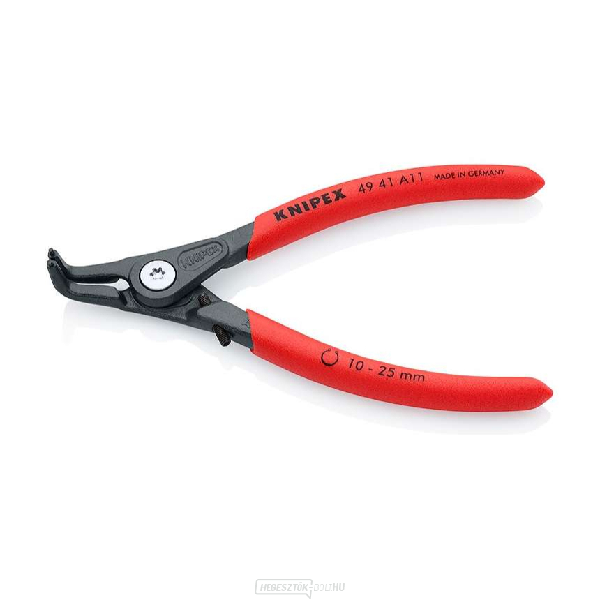 KNIPEX 49 41 A11 precíziós fogó külső karikagyűrűkhöz, 130 mm - csúszásmentes fogantyúval