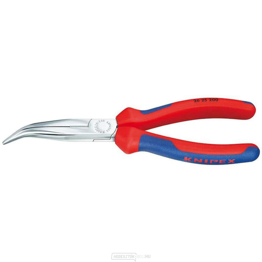 Félköríves fogó pengékkel (csőrös) 200 mm KNIPEX 26 25 200 - krómozott, többkomponensű hüvelyekkel