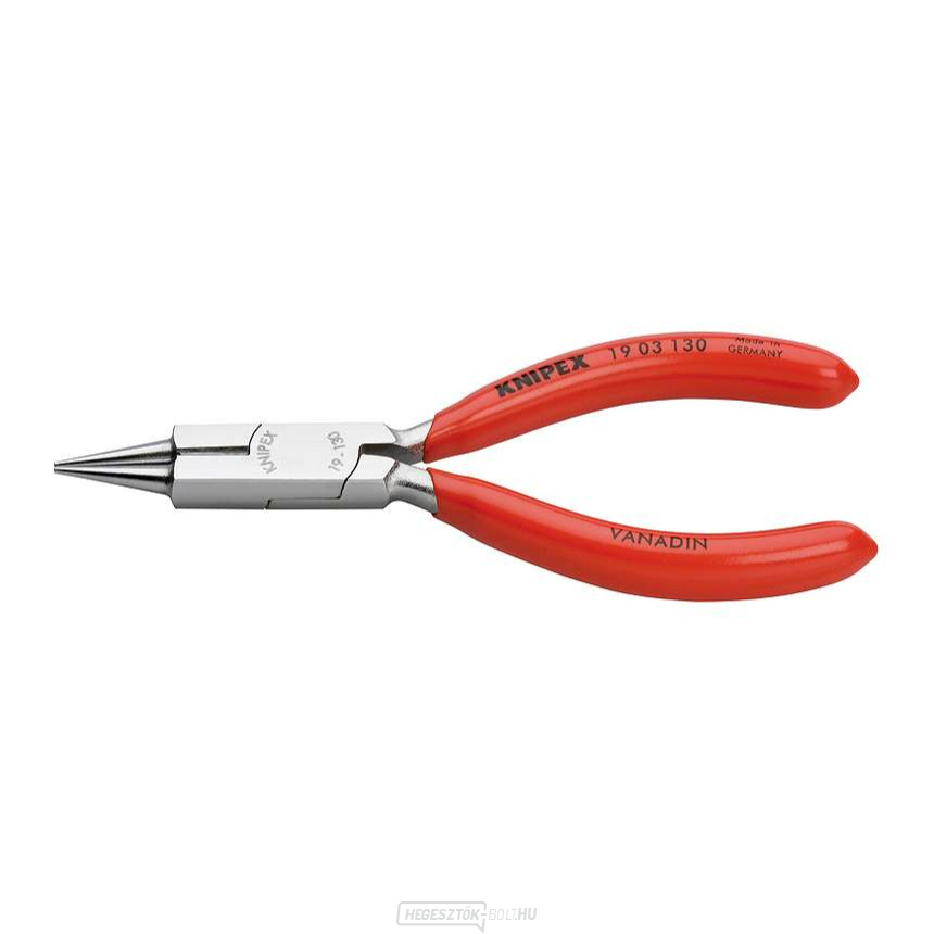 Ékszerhajlító fogó 130 mm KNIPEX 19 03 130 - krómozott, műanyag hüvelyekkel