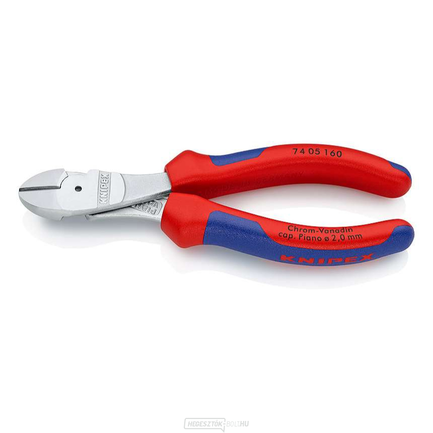 160 mm-es KNIPEX 74 05 160 - krómozott, többkomponensű hüvelyek, többkomponensű hüvelyek