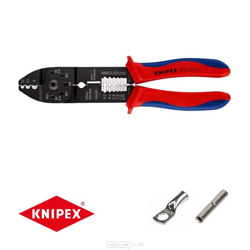 Krimpelő fogó 215 mm Knipex 97 21 215 C Krimpelő fogó 215 mm Knipex 97 21 215 C gallery main image