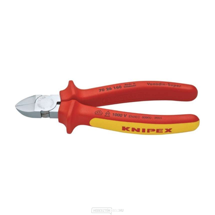Oldalvágó fogó 160 mm Knipex 70 26 160 VDE