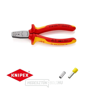145 mm-es krimpelő fogó véghüvelyekhez Knipex 97 68 145 A gallery main image