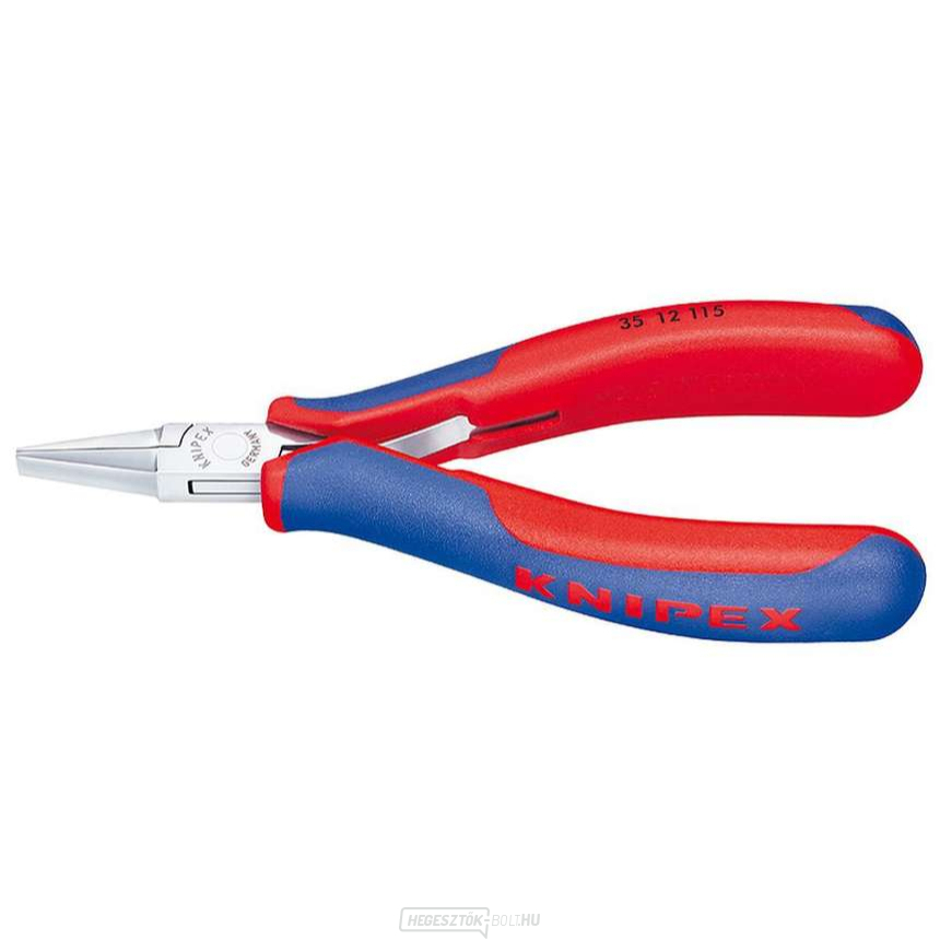 Elektronikai szerelőfogó 115 mm KNIPEX 35 12 115 - csiszolt fej, többkomponensű hüvelyek