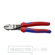 Motoros oldalvágó 200 mm KNIPEX 74 02 200 - polírozott fej, többkomponensű hüvelyek gallery main image