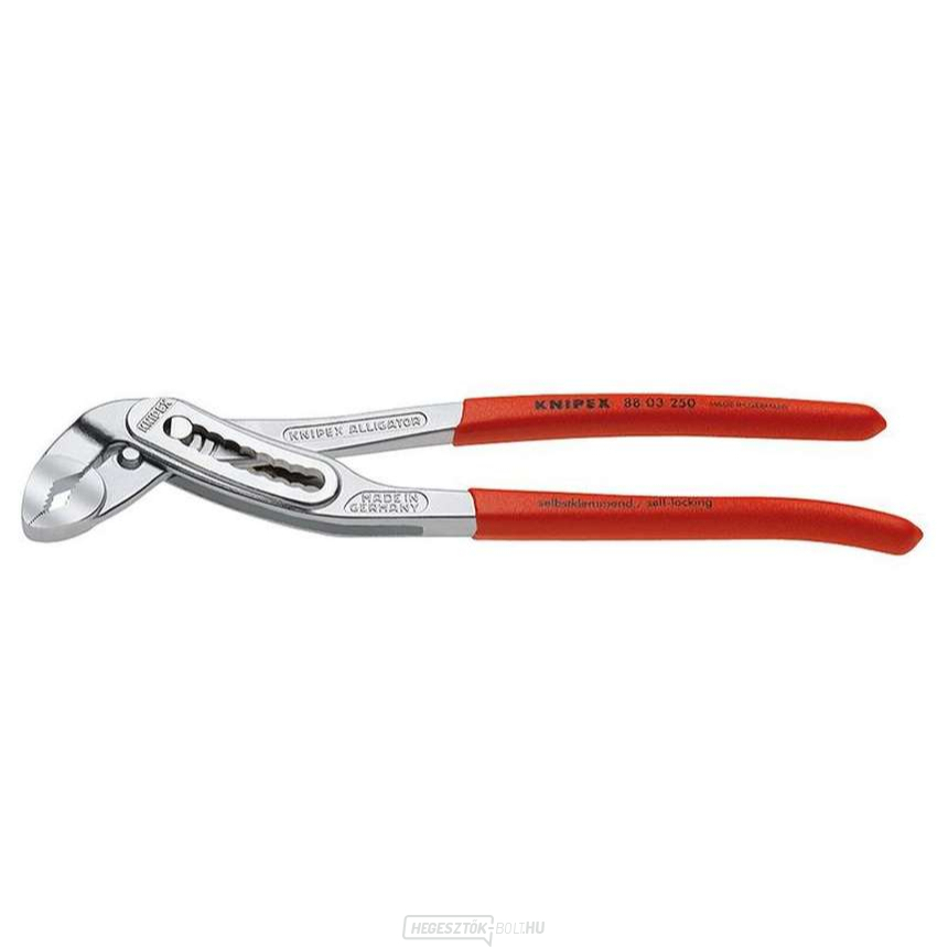 Kagylófogó 250 mm - KNIPEX 88 03 250. Krómozott, műanyag hüvelyekkel
