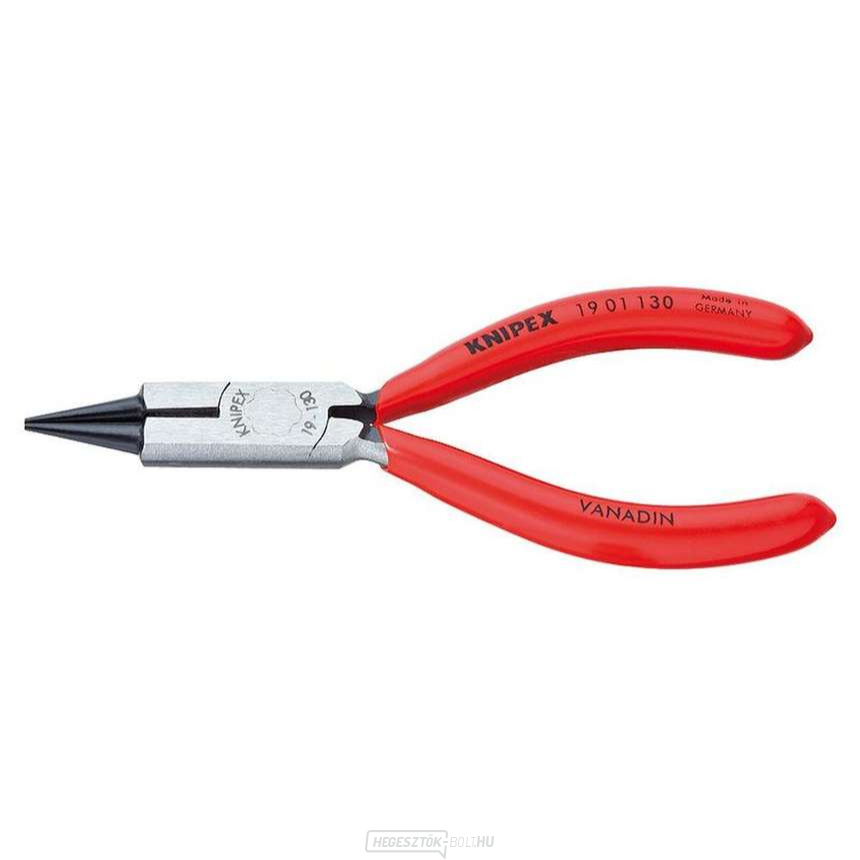 Ékszerhajlító fogó 130 mm. KNIPEX 19 01 130 - polírozott, műanyag hüvelyek