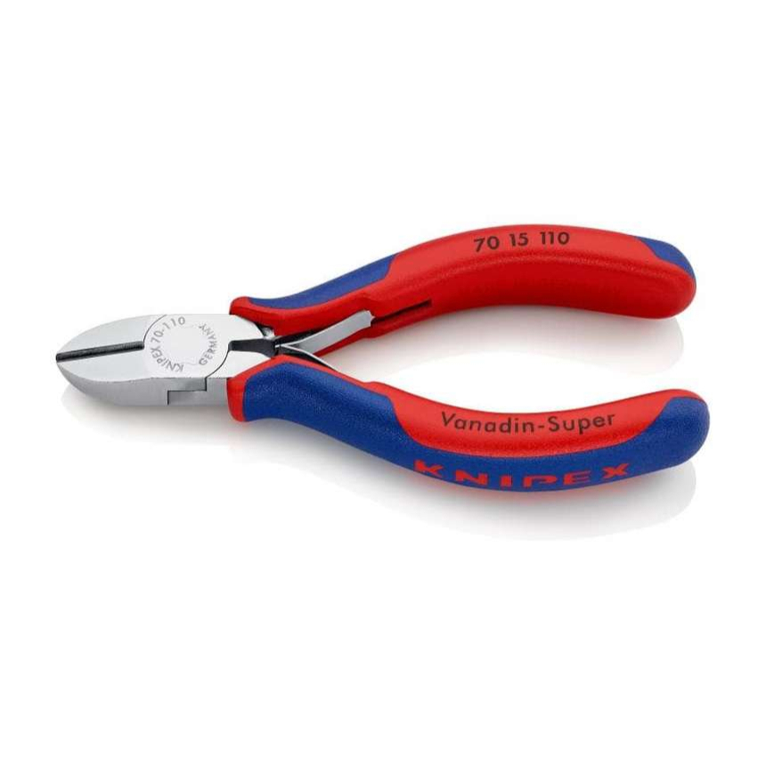 Oldalvágó fogó 110 mm Knipex 70 15 110 - krómozott, kétkomponensű hüvelyek