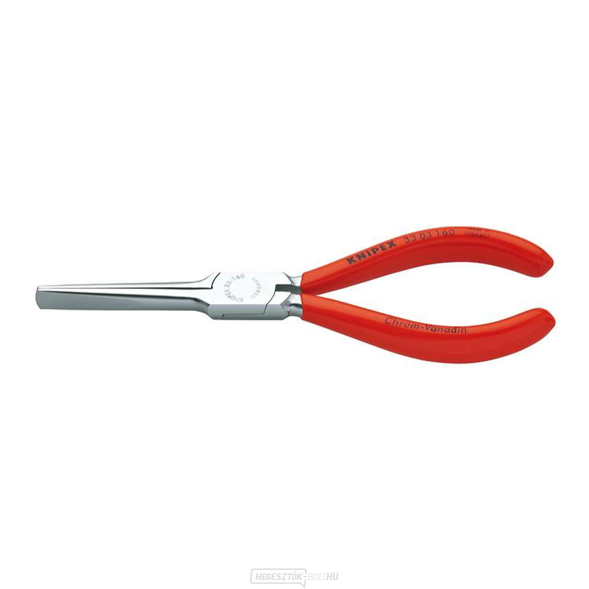 Lapos fogó 160 mm KNIPEX 33 01 160 - polírozott fej, műanyag hüvelyek