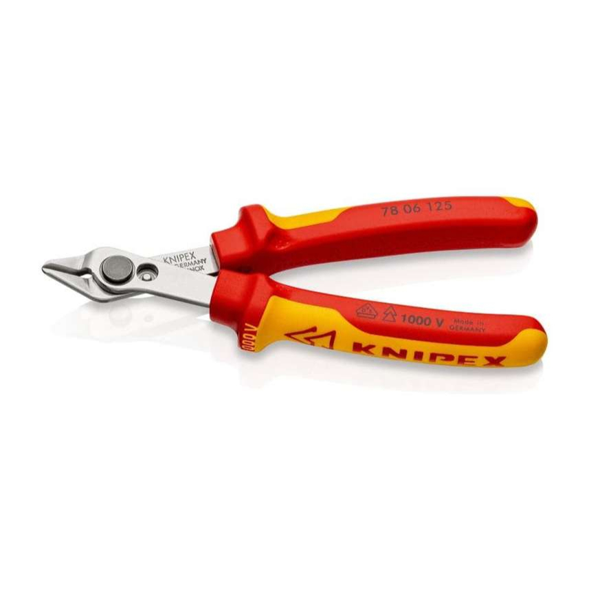 Szigetelt elektronikai fogó 125 mm Super Knips® VDE Knipex 78 06 125 VDE Knipex 78 06 125