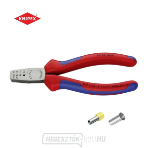 Sajtolófogó 145 mm Knipex 97 62 145 A - polírozott fej, többkomponensű hüvelyekkel Sajtolófogó 145 mm Knipex 97 62 145 A - polírozott fej, többkomponensű hüvelyekkel gallery main image