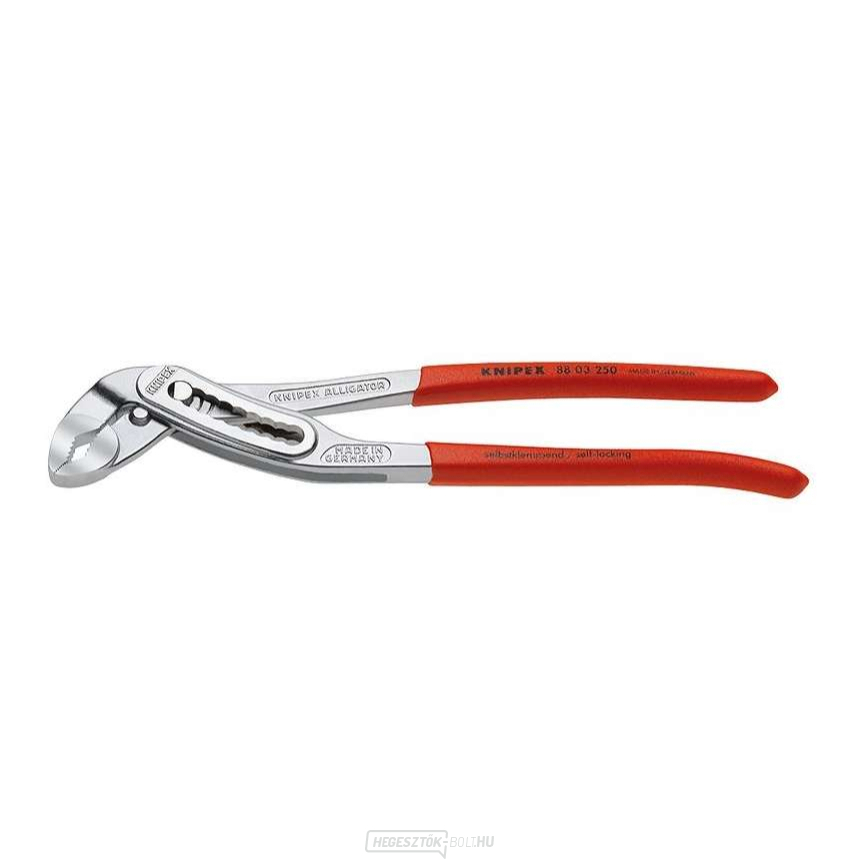 Vízvezeték fogó Alligator 180 mm KNIPEX 88 03 180 - krómozott, műanyag hüvelyekkel