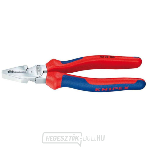 Erő kombinált fogó 180 mm. KNIPEX 02 05 180 - krómozott, többkomponensű hüvelyek Erő kombinált fogó 180 mm. KNIPEX 02 05 180 - krómozott, többkomponensű hüvelyek gallery main image