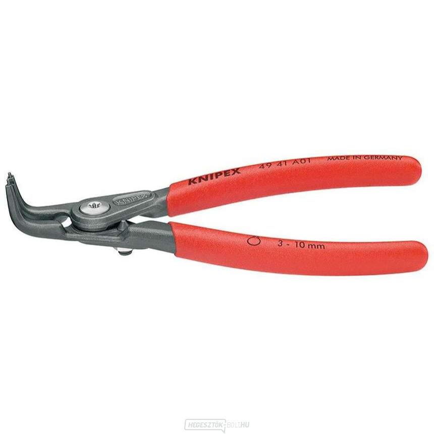 Precíziós zárógyűrűs fogó 140 mm, külső íves. Knipex - 49 41 A01 - DIN 5254 B