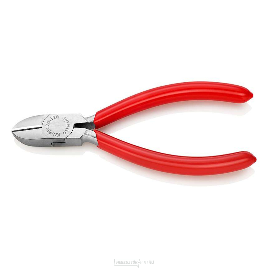 Oldalvágók elektromechanikához 125 mm KNIPEX 76 03 125 - krómozott, műanyag hüvelyekkel