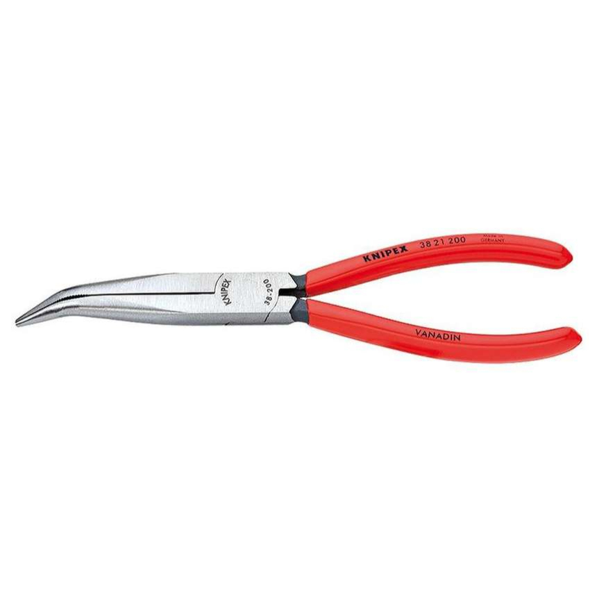 Félkörfogó mechanikai fogó 200 mm KNIPEX 38 21 200 - polírozott fej, műanyag hüvelyek