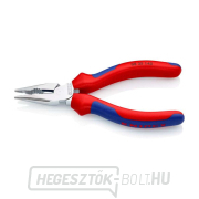 Kombinált fogó KNIPEX 08 25 145, 145 mm - krómozott fogó, többkomponensű hüvelyek Előnézet 