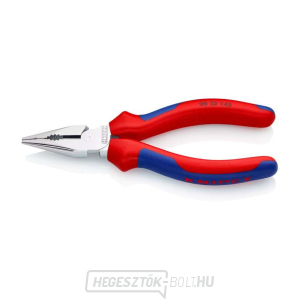 Kombinált fogó KNIPEX 08 25 145, 145 mm - krómozott fogó, többkomponensű hüvelyek Kombinált fogó KNIPEX 08 25 145, 145 mm - krómozott fogó, többkomponensű hüvelyek gallery main image