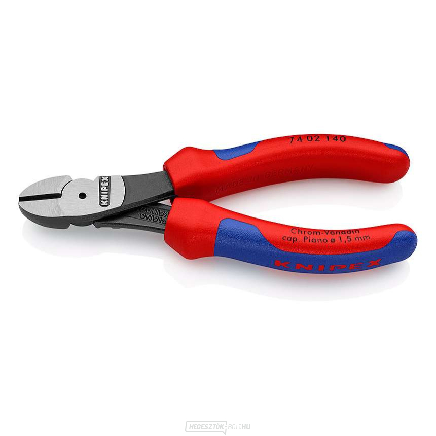 140 mm-es KNIPEX 74 02 140 - csiszolt fej, többkomponensű hüvelyek, csiszolt fej, többkomponensű hüvelyek