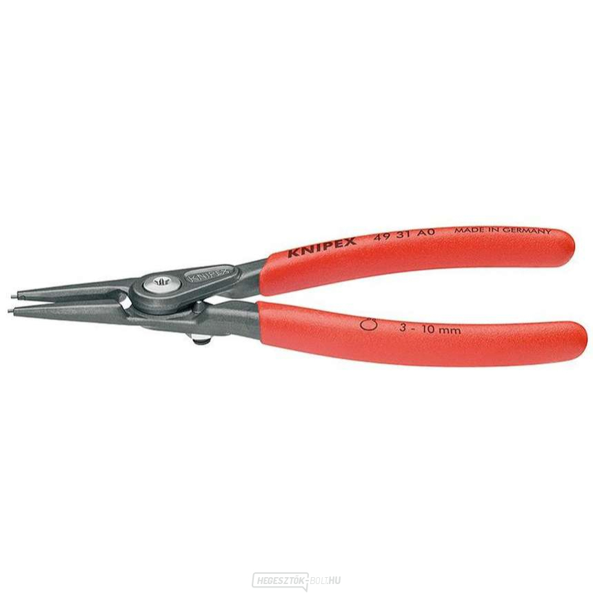Precíziós karikafogó fogó 140 mm, külső egyenes. Knipex - 49 31 A0 - DIN 5254 A