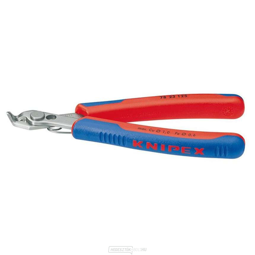 Vágófogó ELECTRONIC Super-Knips 125 mm KNIPEX 78 23 125 - krómozott, műanyag hüvelyben