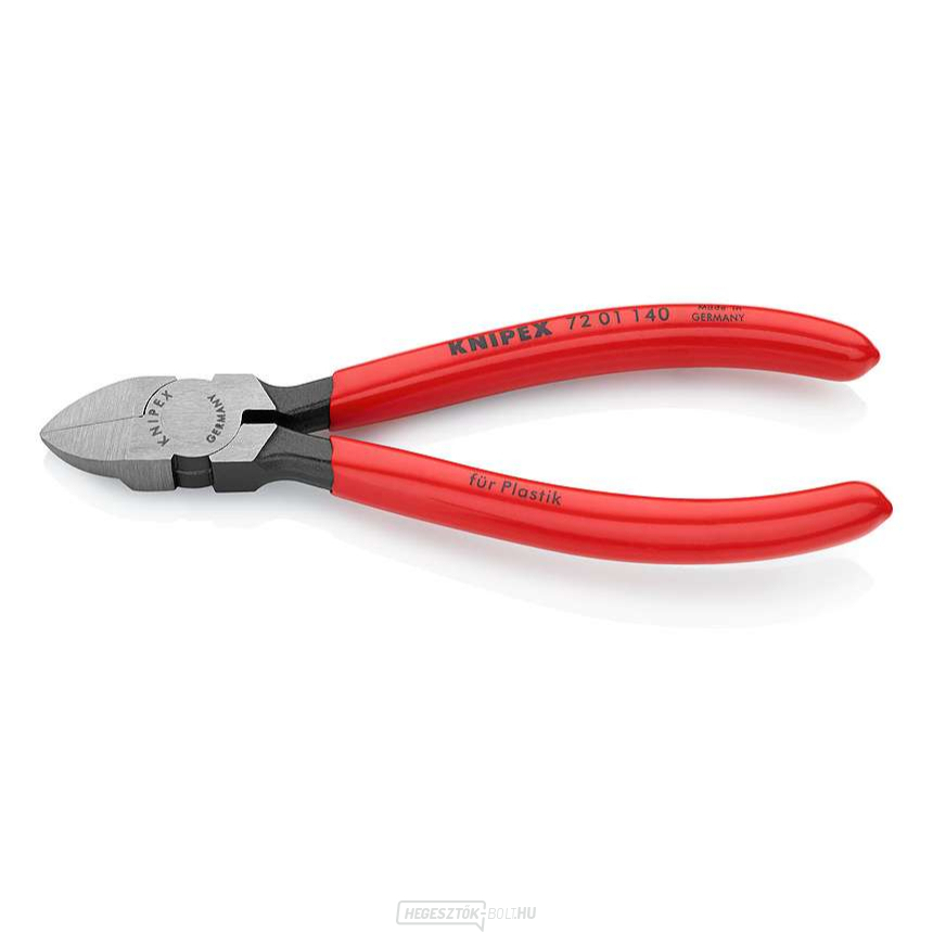 Oldalvágók műanyaghoz 140 mm KNIPEX 72 01 140 - polírozott fej, műanyag hüvelyek