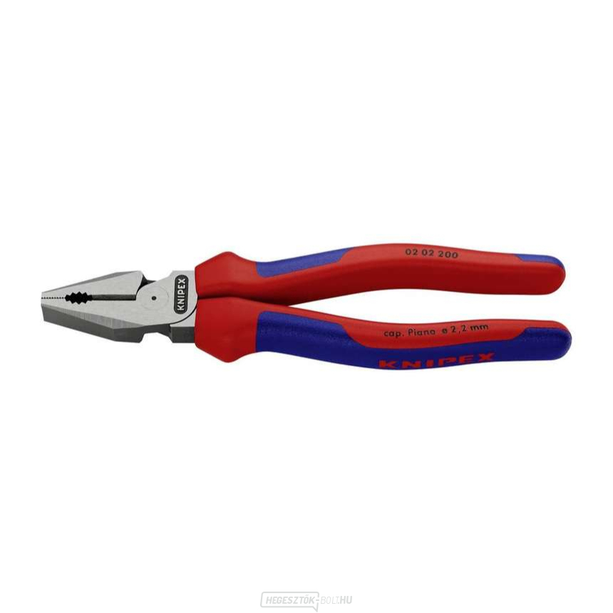 Erő kombinált fogó 200 mm. KNIPEX 02 02 200 - polírozott fej, többkomponensű hüvelyek