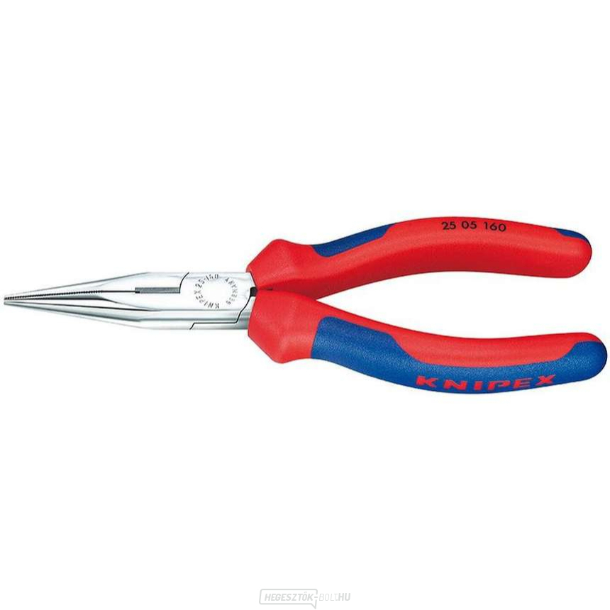 KNIPEX 25 05 160 Félköríves fogó pengékkel rádiótechnikához 160 mm - krómozott, többkomponensű hüvelyek