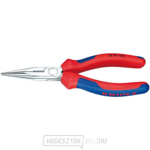 KNIPEX 25 05 160 Félköríves fogó pengékkel rádiótechnikához 160 mm - krómozott, többkomponensű hüvelyek gallery main image