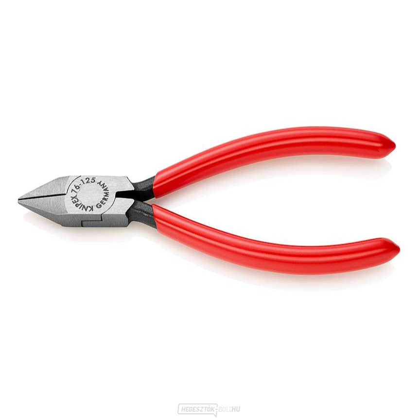 Oldalvágók elektromechanikához 125 mm KNIPEX 76 81 125 - polírozott fej, műanyag hüvelyek
