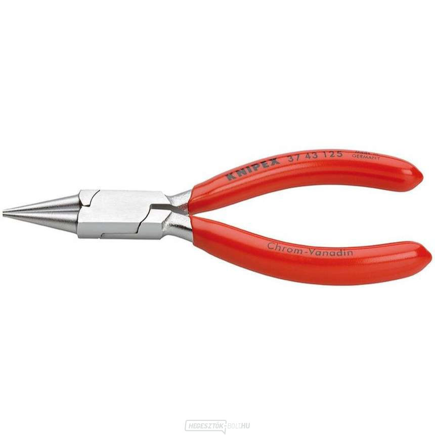 Finomelektronikai fogó 125 mm KNIPEX 37 43 125 - krómozott, műanyag tokkal