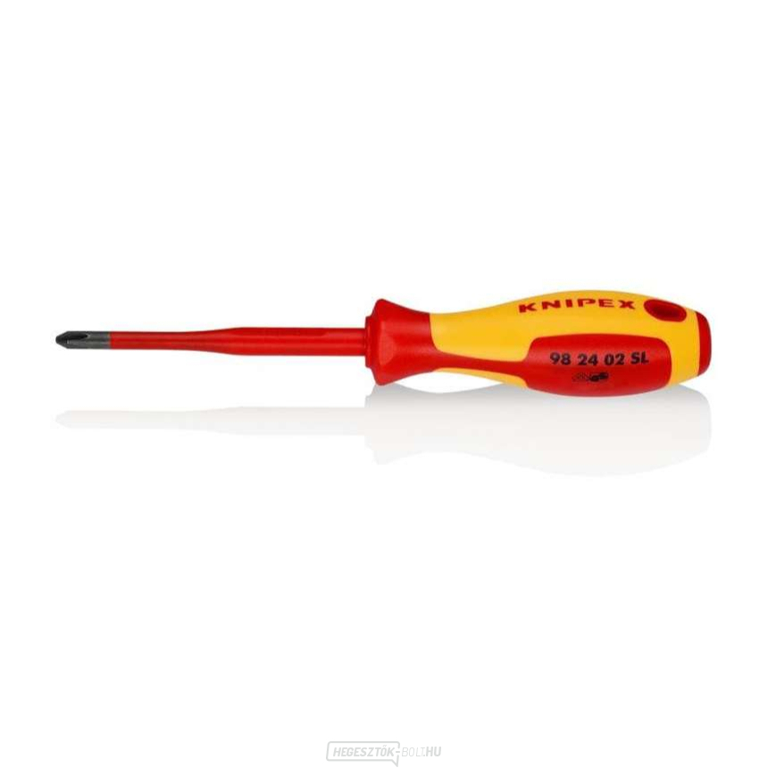VDE villanyszerelői csavarhúzó (Slim) PH 2 Knipex 98 24 02 SL