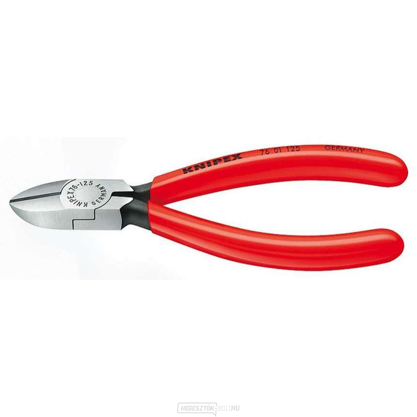 Oldalvágók elektromechanikához 125 mm KNIPEX 76 01 125 - polírozott fej, műanyag hüvelyek
