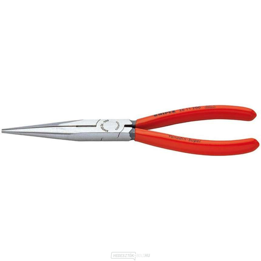 Félköríves fogó pengékkel (csőrös) 200 mm KNIPEX 26 11 200 - polírozott fej, műanyag hüvelyek