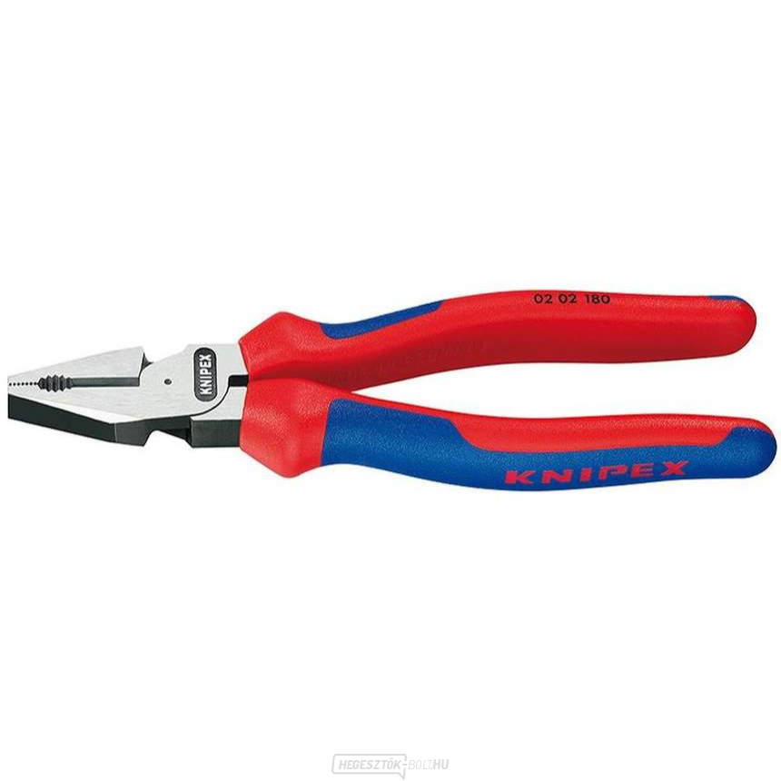 Erő kombinált fogó 180 mm. KNIPEX 02 02 180 - polírozott fej, többkomponensű hüvelyek