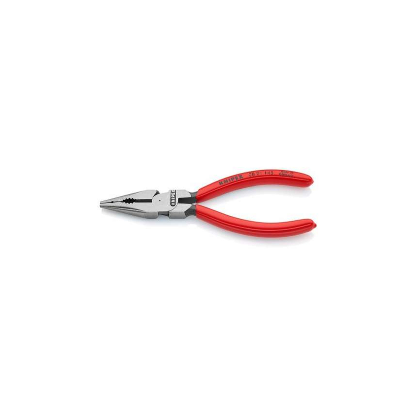 Kombinációs fogó keskeny lapos KNIPEX 08 21 145 145 mm - polírozott fej, fekete
